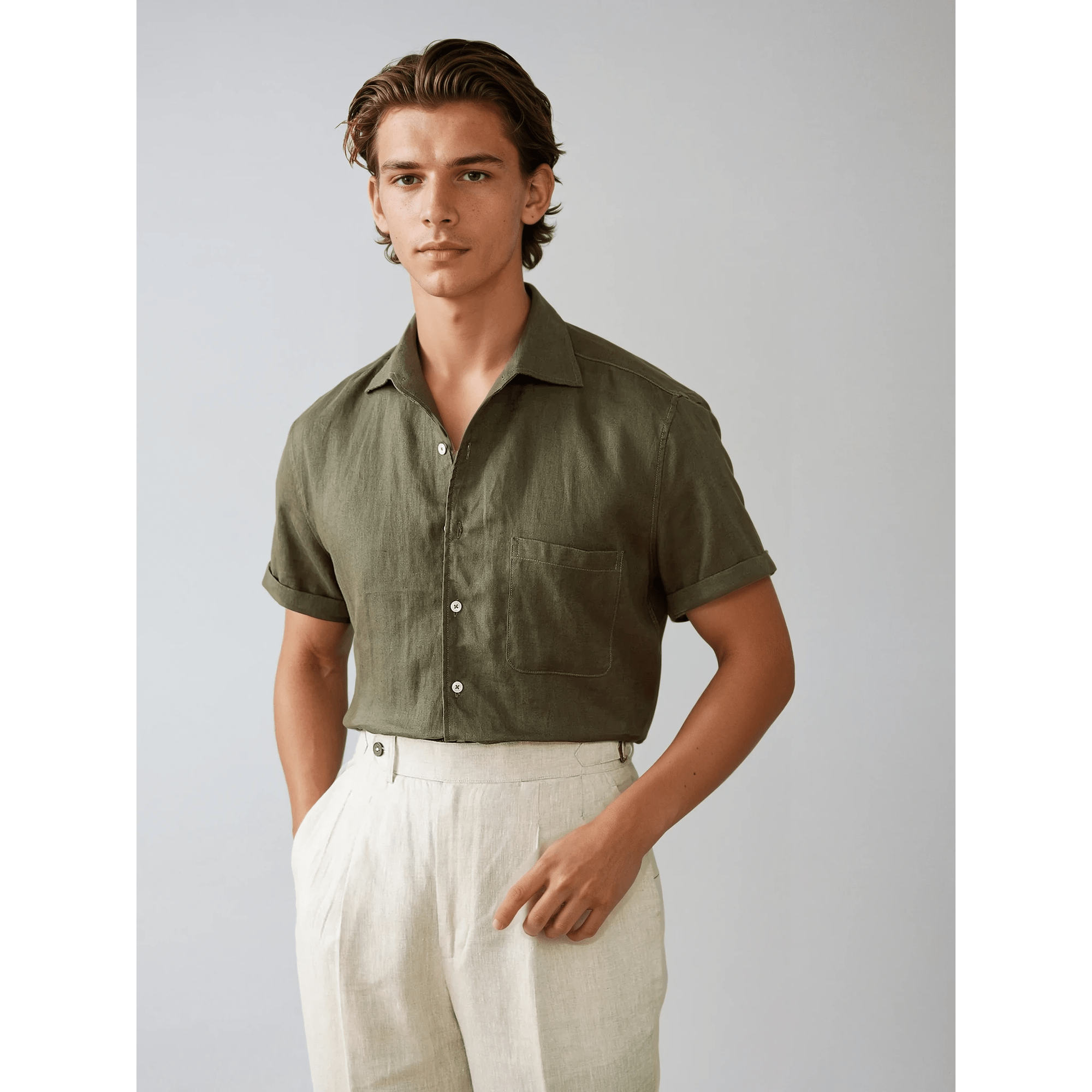 Sardinia Linen Button-Up Shirt