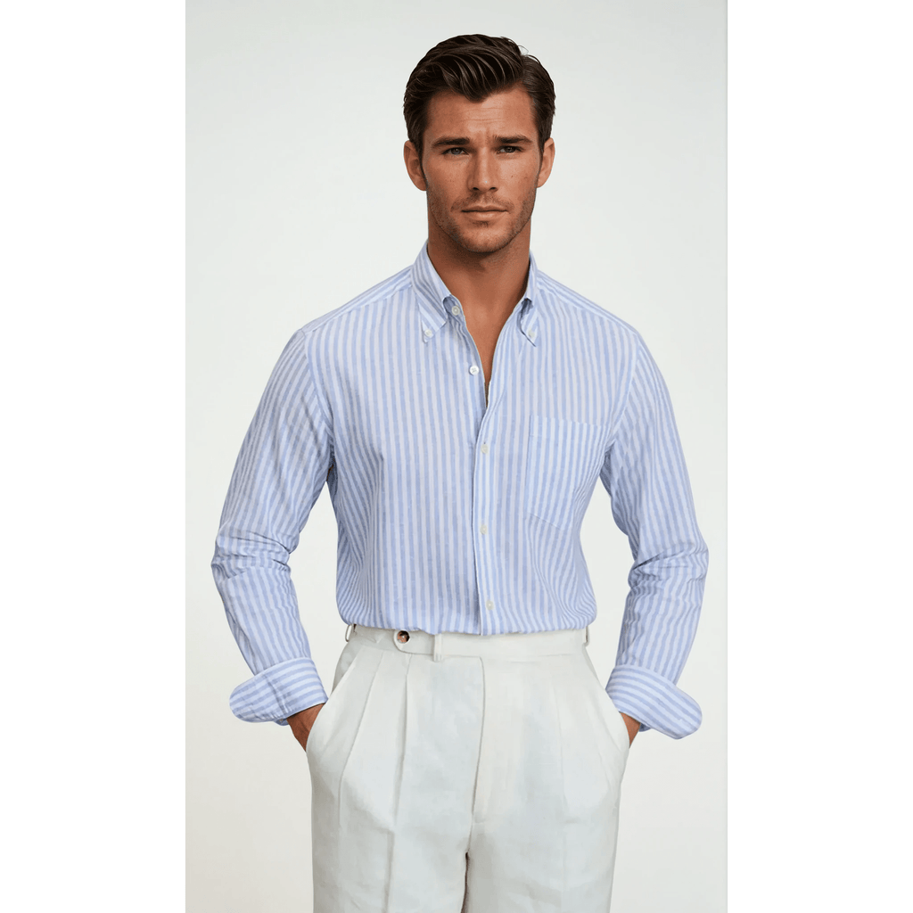 Amalfi Striped Button-Up Shirt