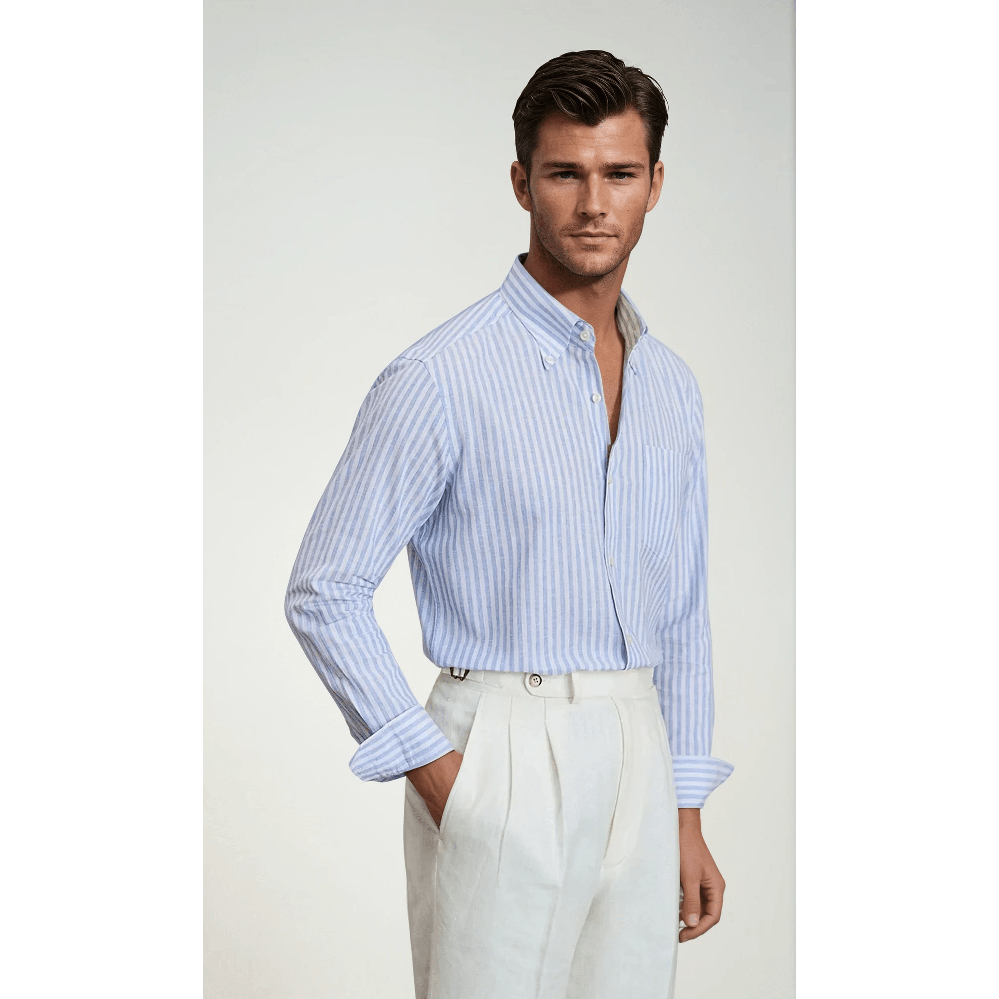Amalfi Striped Button-Up Shirt