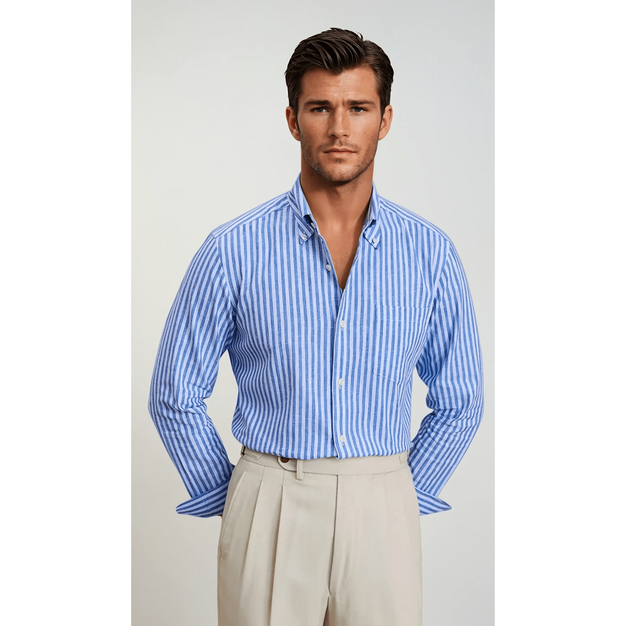 Amalfi Striped Button-Up Shirt