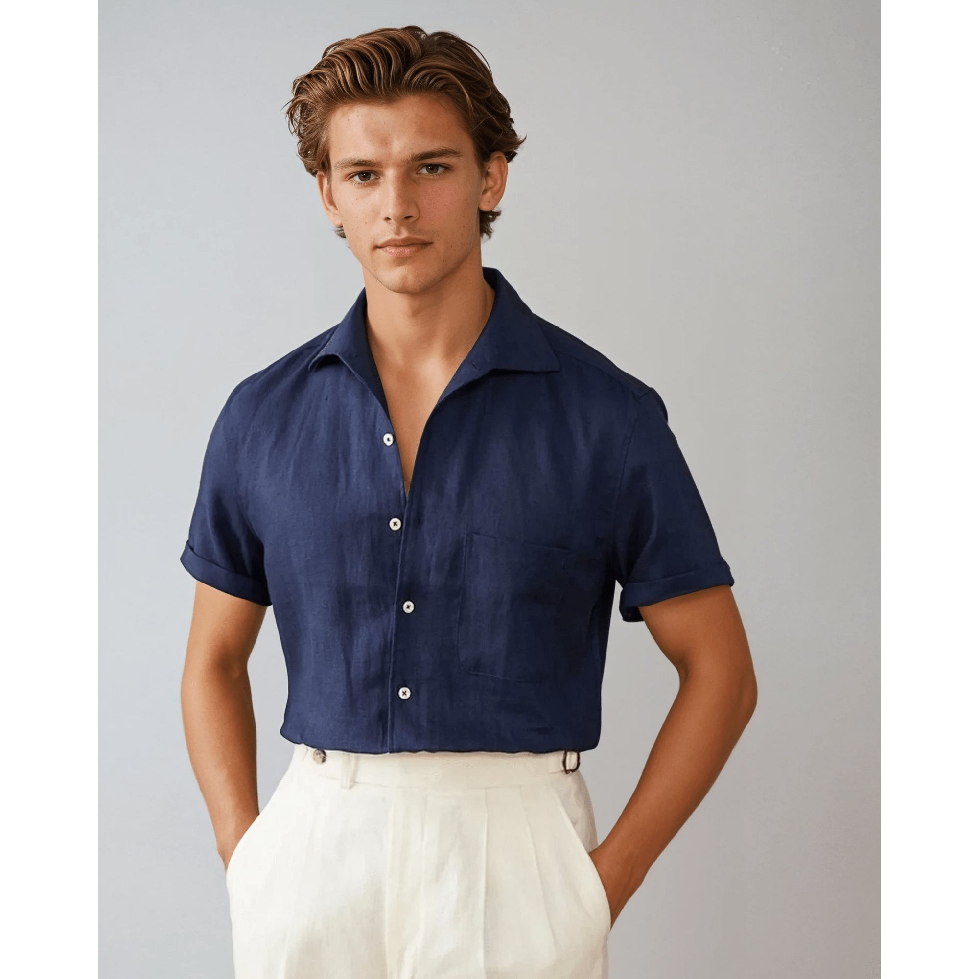 Sardinia Linen Button-Up Shirt