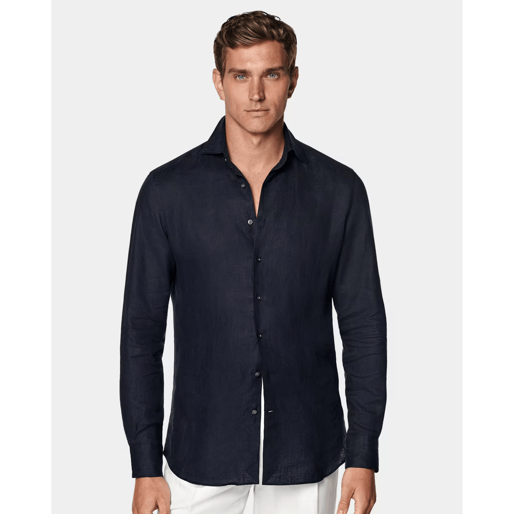 IBIZA LINEN BUTTON-UP SHIRT