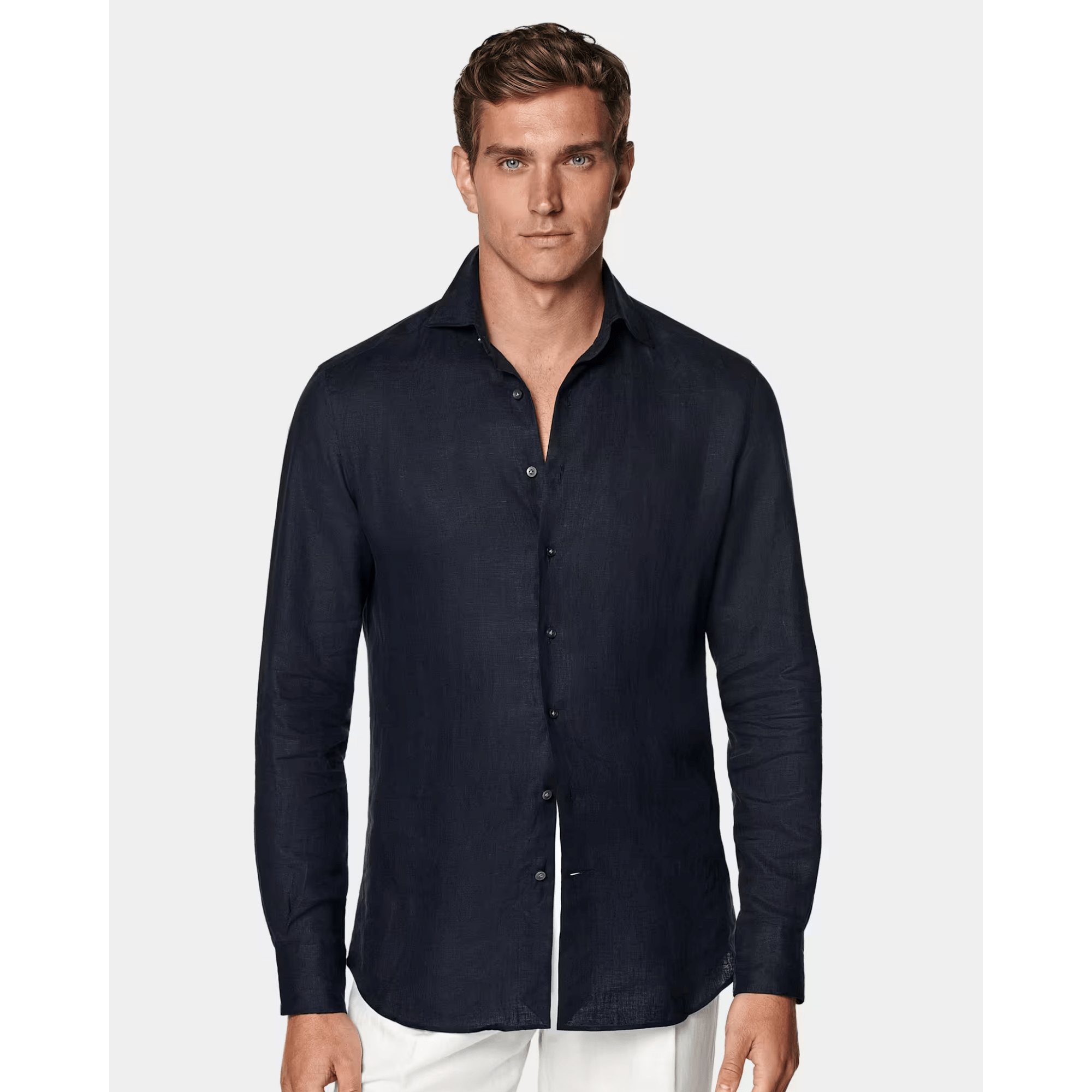 IBIZA LINEN BUTTON-UP SHIRT