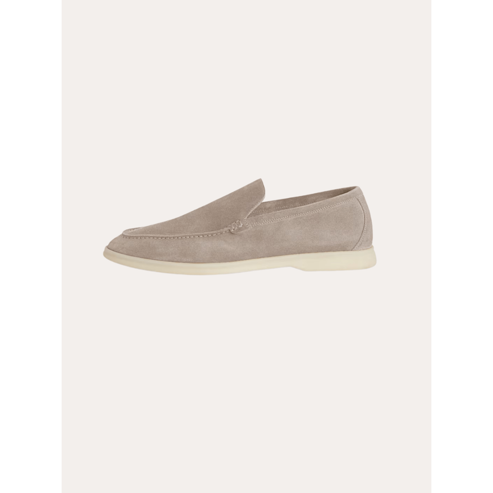 Beige Sable Riviera Suede Loafers
