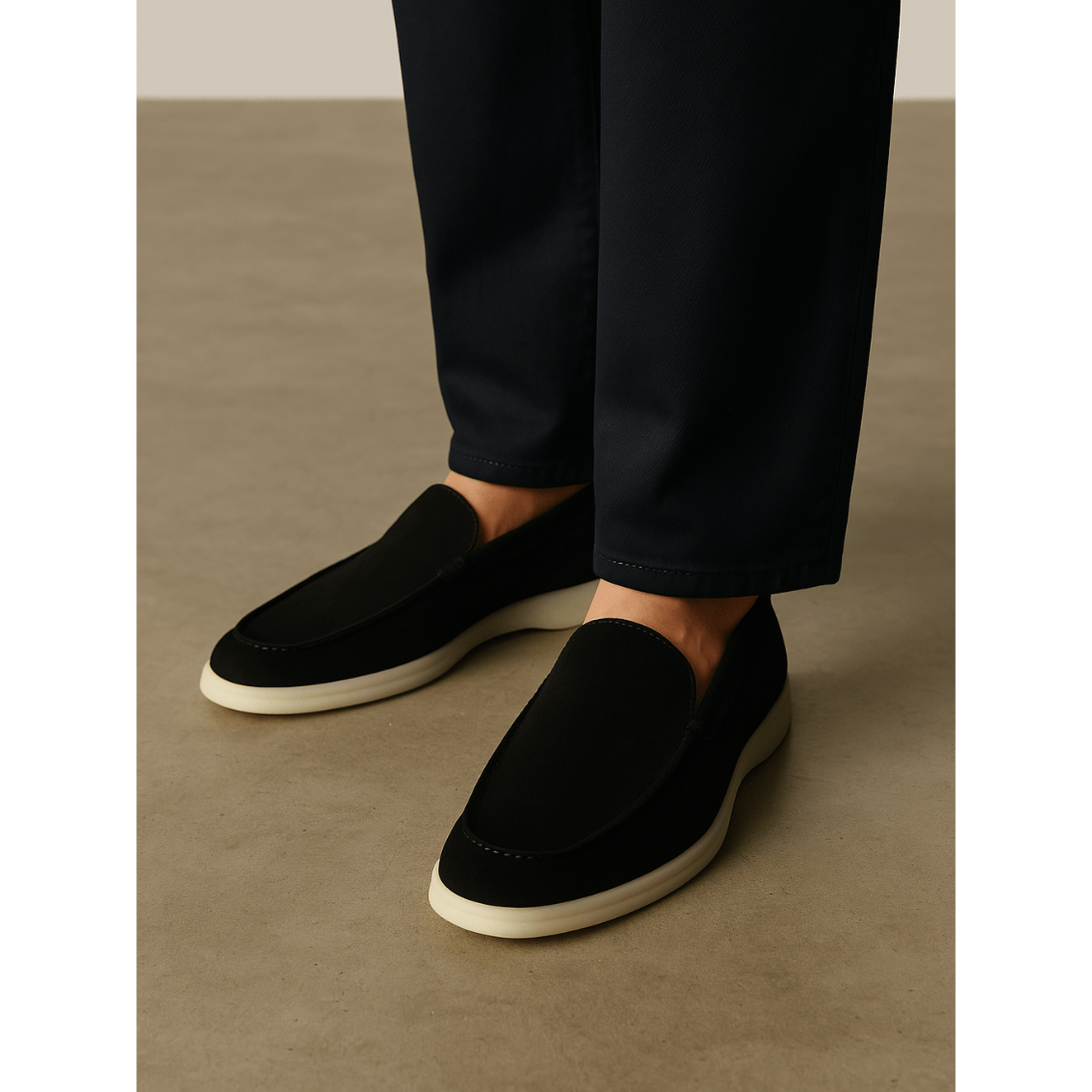 Black Riviera Suede Loafers