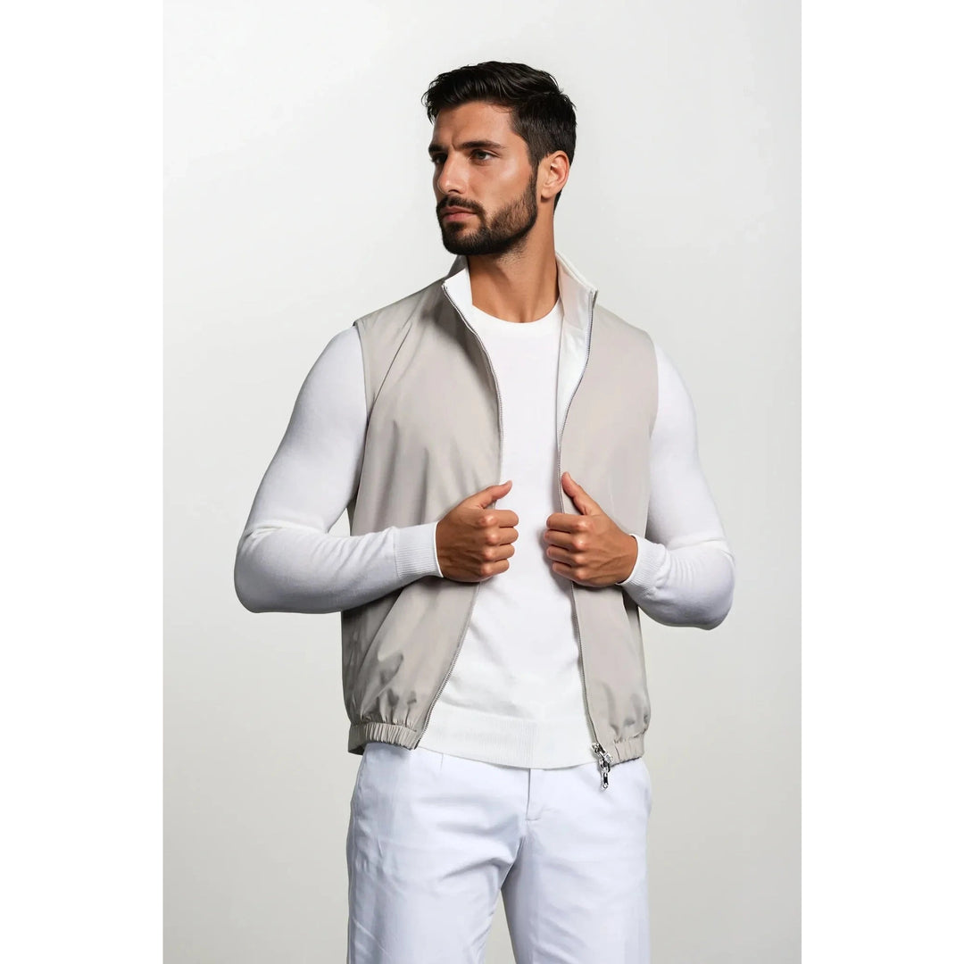 Dualé Tweezijdig Bodywarmer - Beige