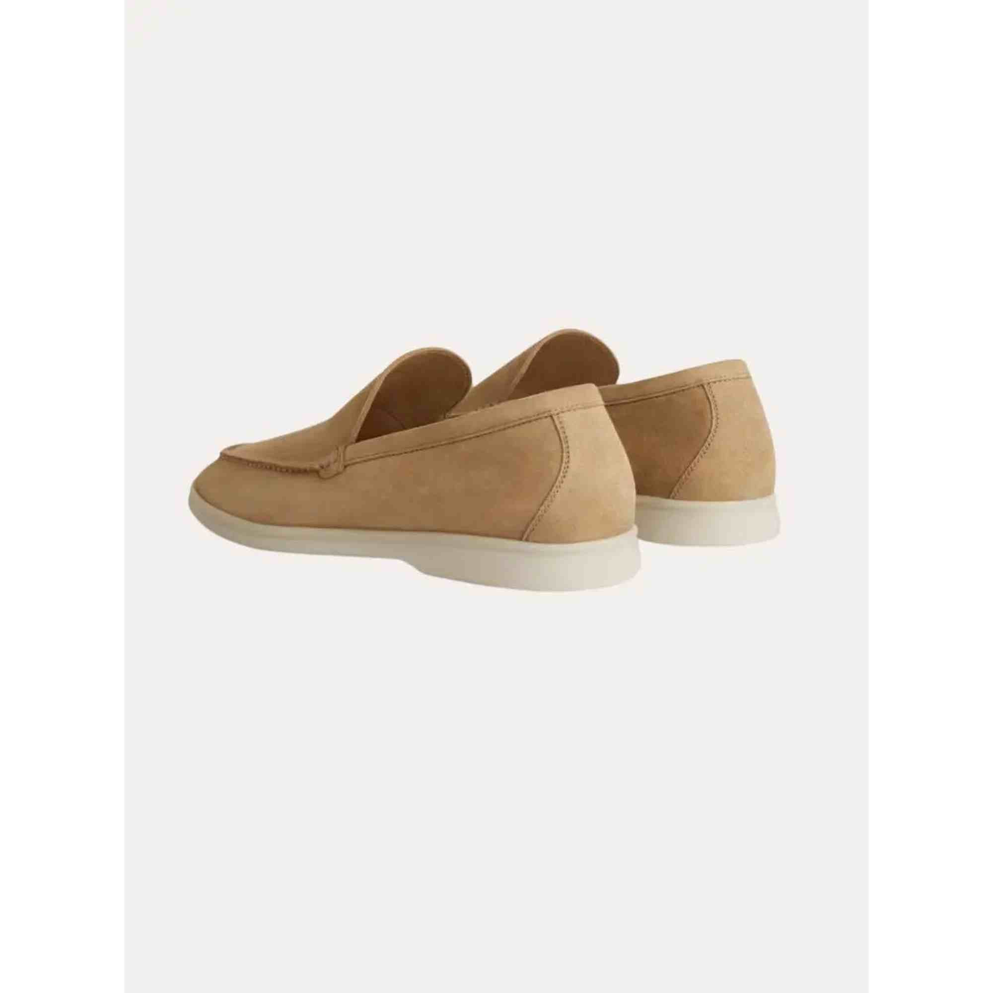 Camel Riviera Suede Loafers