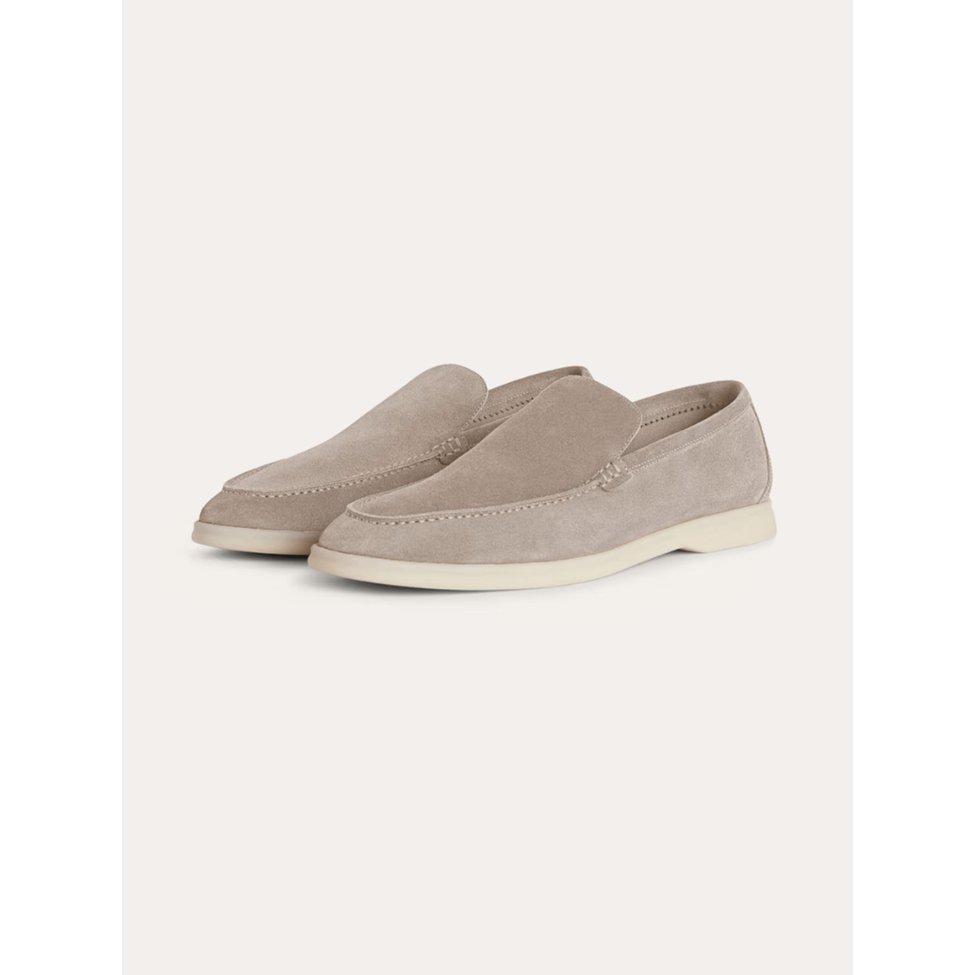 Beige Sable Riviera Suede Loafers