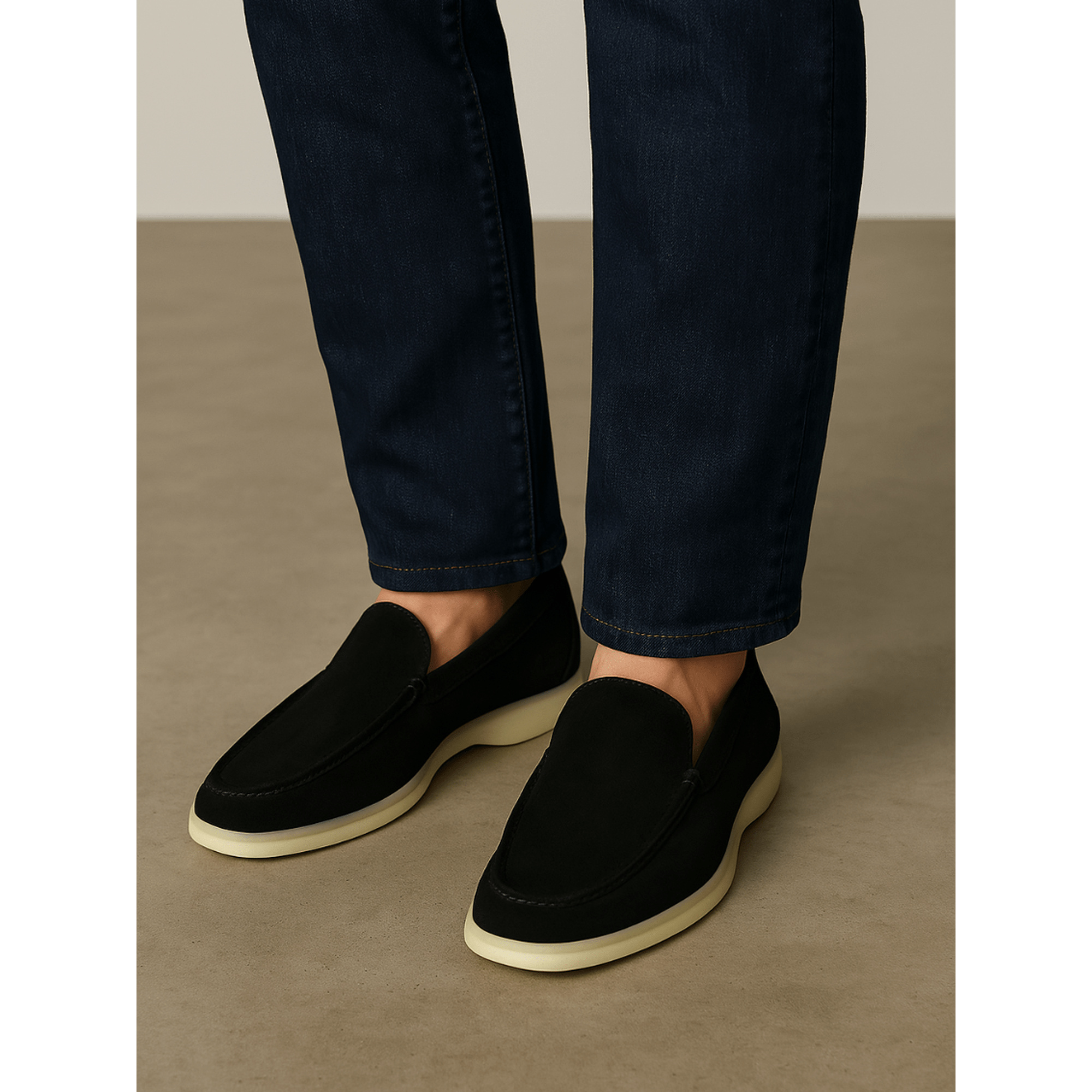 Black Riviera Suede Loafers