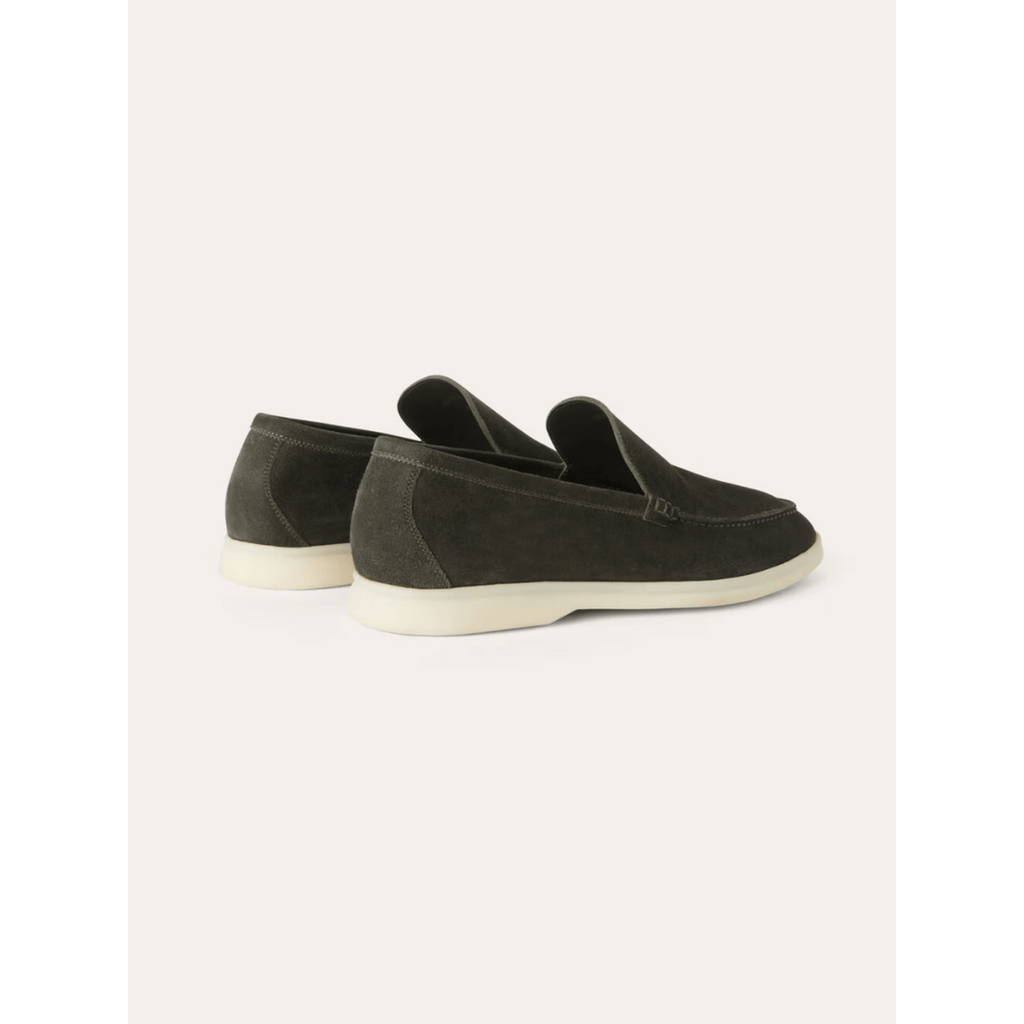 Dark Green Riviera Suede Loafers