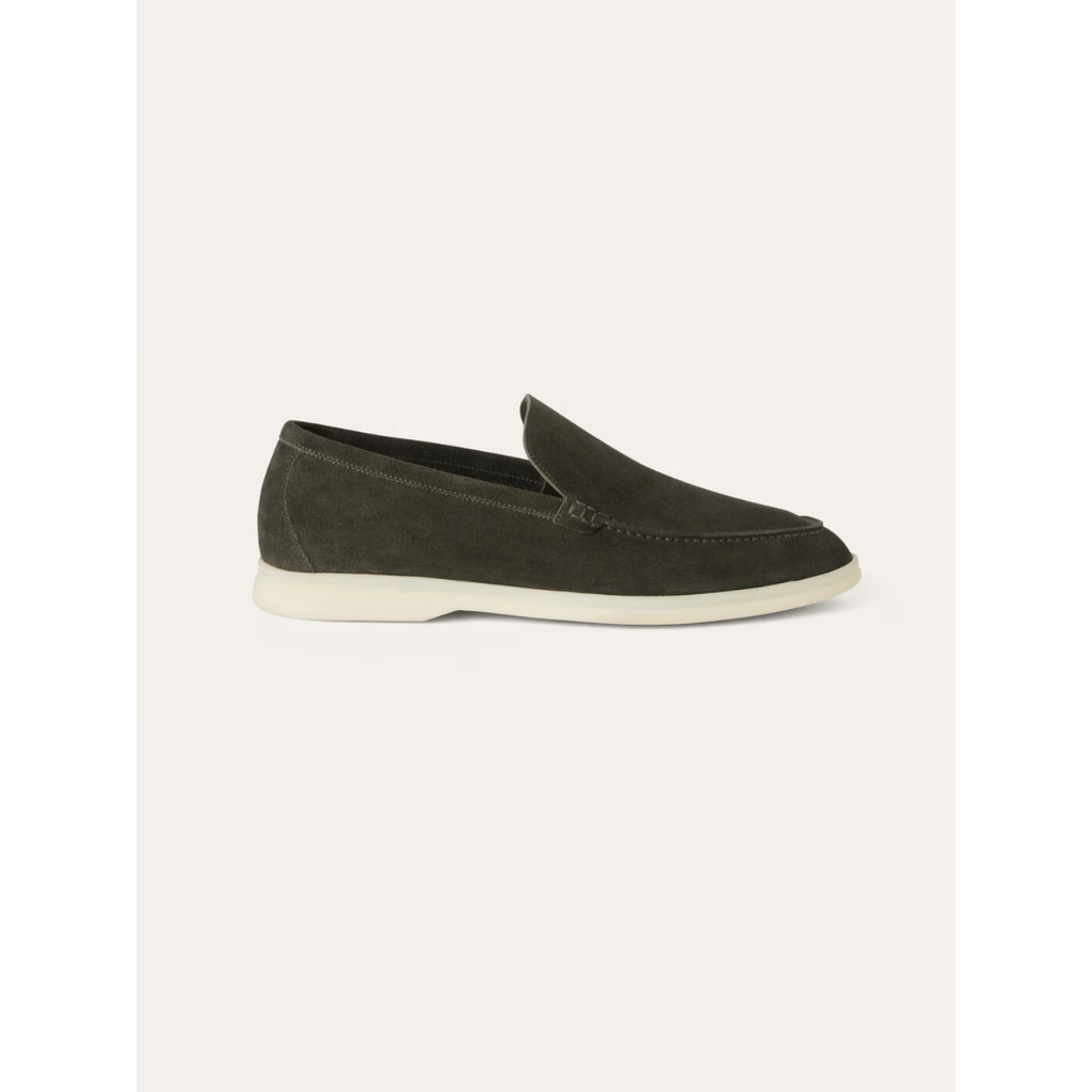 Dark Green Riviera Suede Loafers