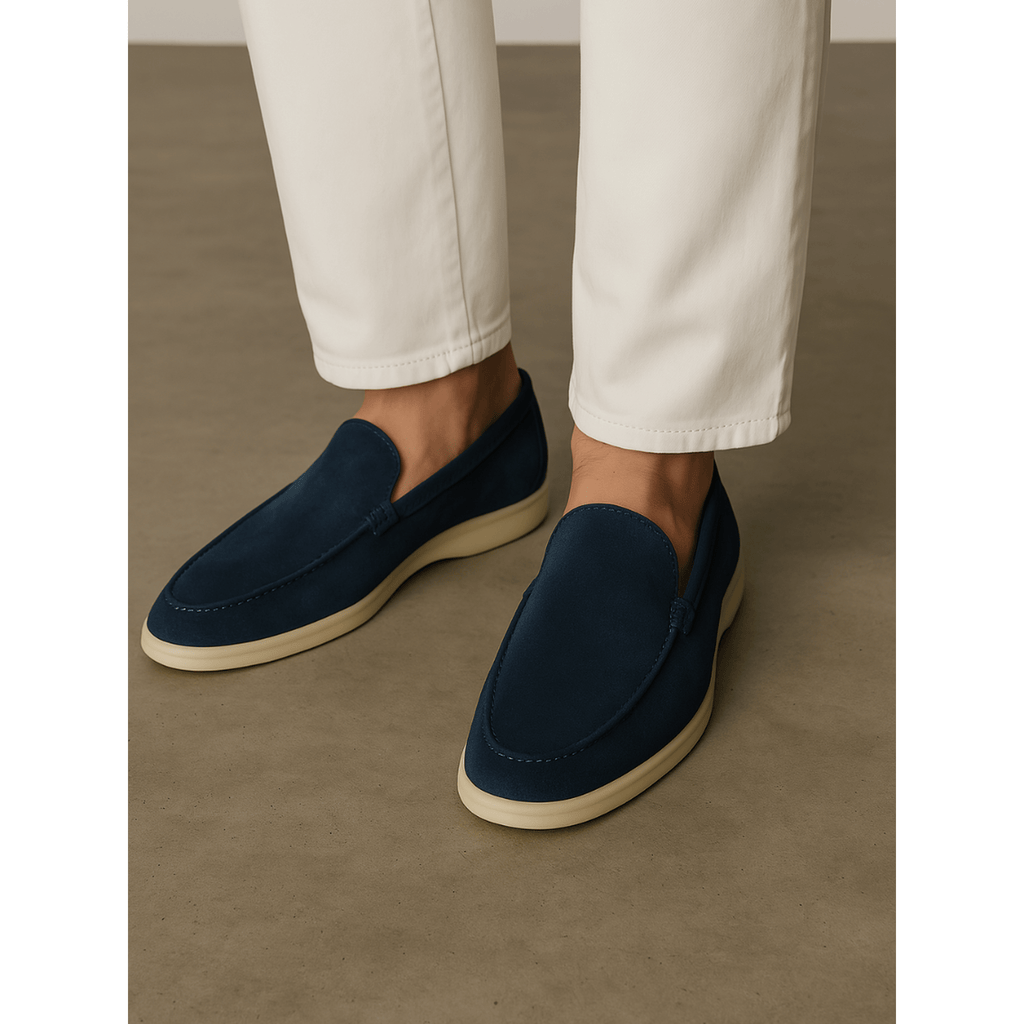 Intense Blue Riviera Suede Loafers
