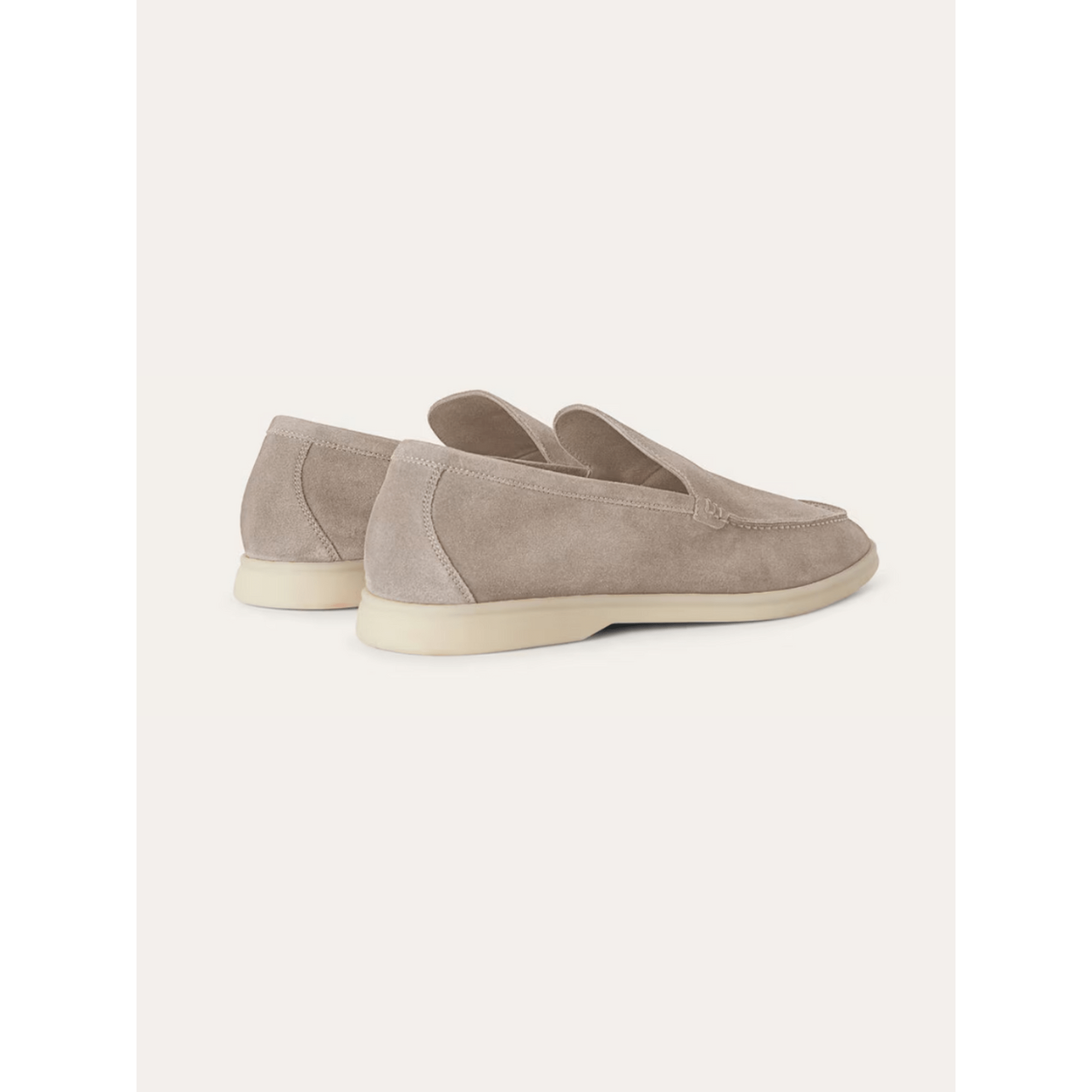 Beige Sable Riviera Suede Loafers